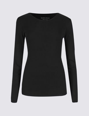 Pure Cotton Long Sleeve Jersey Top